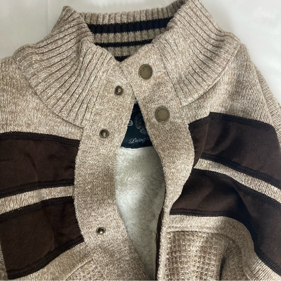 Buffalo David Bitton XL Waffle Knit Fleece Lining Snap Button Weaver Jacket - Picture 6 of 13